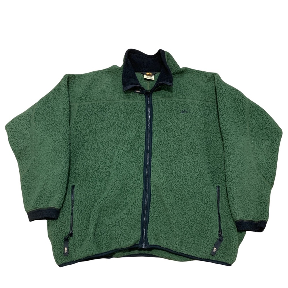 Vintage REI Deep Pile USA Made Full Zip Fleece Jacket